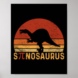 Funny Pi Day Pun Spinosaurus Dinosaur Math Teacher Poster
