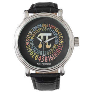 Funny Pi Day Spiral Numbers Cool Mathematical Watch