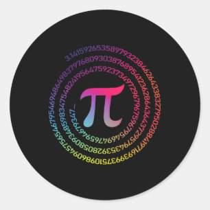 Funny Pi Day Spiral Pi Math For Pi Day 3.14 Classic Round Sticker