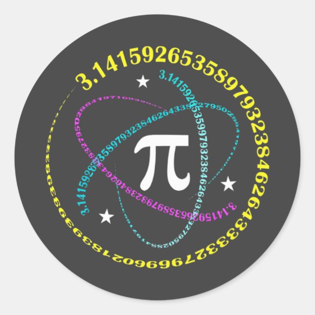 Funny Pi Day  with Pie – Math Lover Gift Classic Round Sticker (Front)