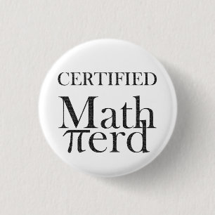 Funny Pi Math Nerd Science Teacher Black White Button