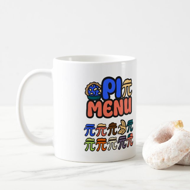 Funny Pi Menu Coffee Mug – Math Lover Gift (With Donut)