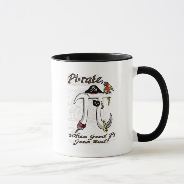 Funny Pi rate Pi Day Humor Mug (Right)