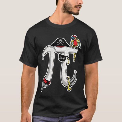 Funny Pi rate Pi Day Humor T_Shirt