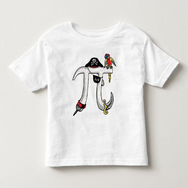 Funny Pi rate Pi Day Humor Toddler T-shirt (Front)
