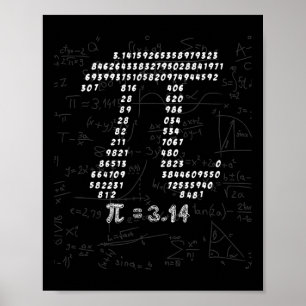 Funny Pi Symbol Design For March 14th Pi Day 3.14 Poster