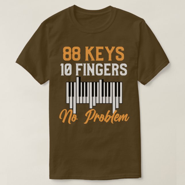 Funny Piano 88 Ivory Keys Player Pianist Musician  T-Shirt (Design Front)