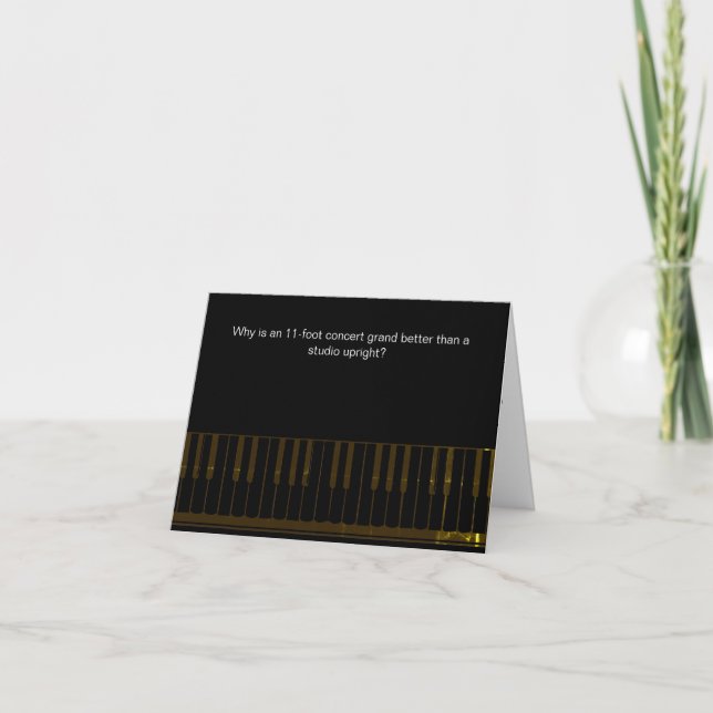 Funny Piano Joke Birthday Card (Front)