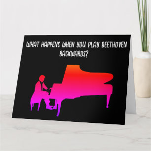 Funny Piano Joke Birthday Card