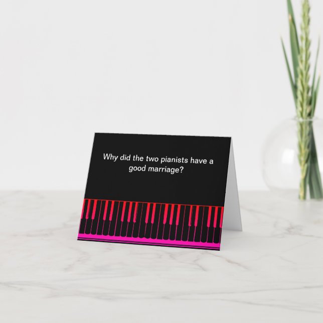 Funny Piano Joke Birthday Card (Front)