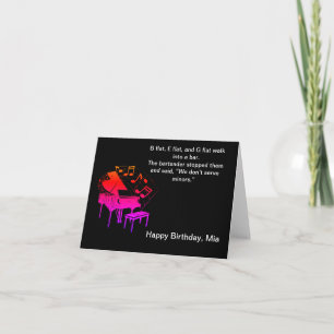 Funny Piano Joke Birthday Card
