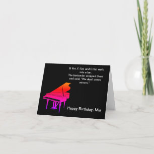 Funny Piano Joke Birthday Card