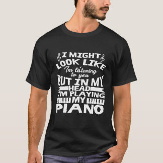 Funny Piano Player Design Love Teaching Piano Prem T-Shirt