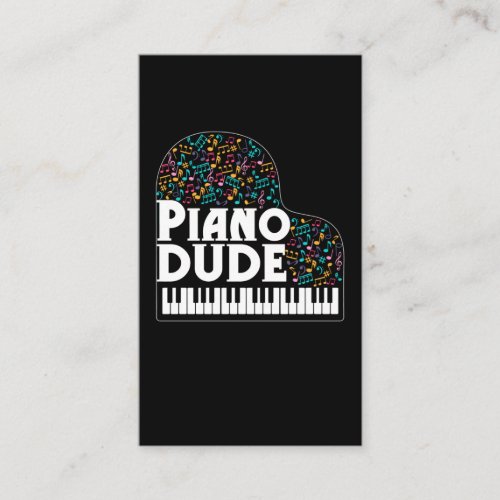 Funny Piano Player Men Classical Music Lover Business Card