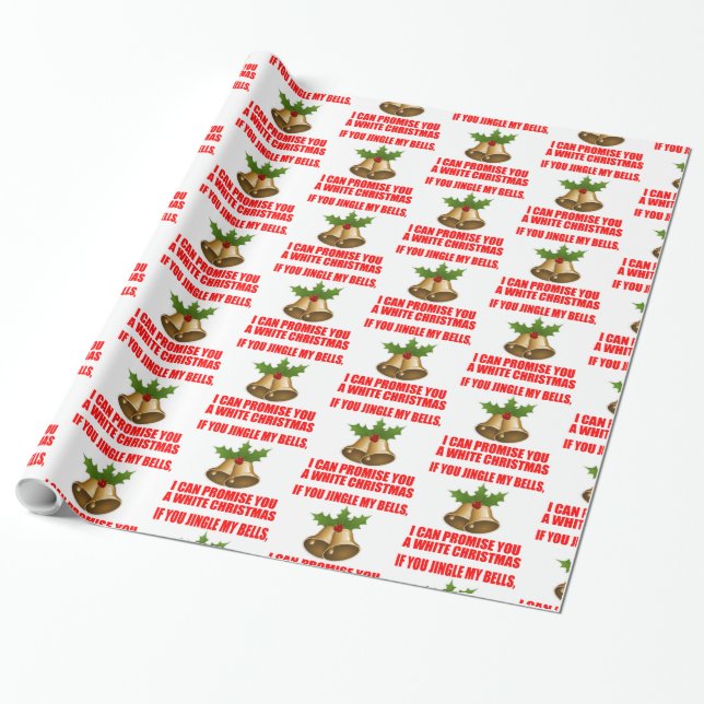 Funny Pick Up Line for Christmas Wrapping Paper (Unrolled)