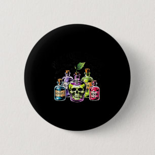 Funny Pick Your Poison Apple Halloween Gothic Prin Button