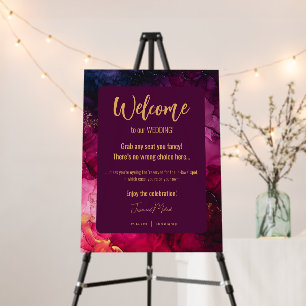 💍Funny pick your seat Celestial Elegance Marble Foam Board