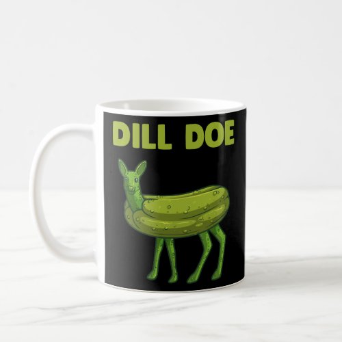 Funny Pickle Art Men Women Dill Doe Deer Green Dil Coffee Mug