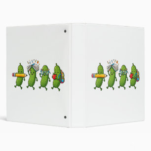 Funny Pickle Back to School Teacher Student Women  3 Ring Binder