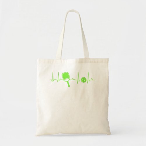 Funny Pickle Ball Heartbeat Funny Pickleball Playe Tote Bag