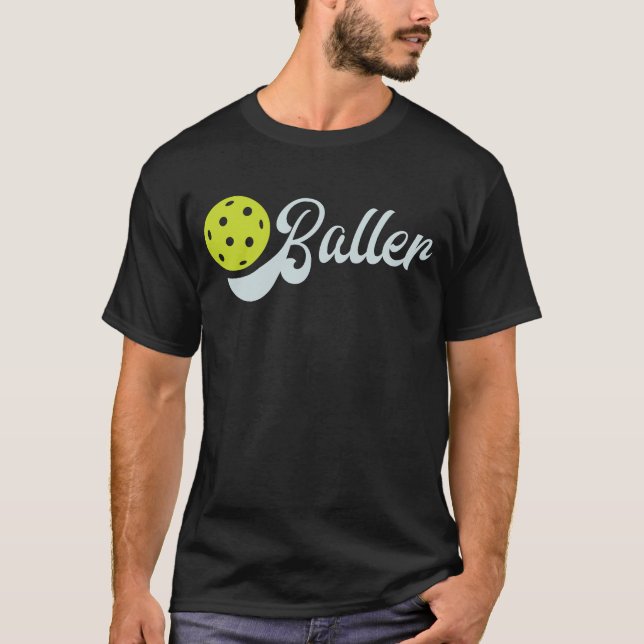 Funny Pickle Baller Team  T-Shirt (Front)