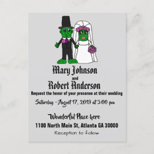 Funny Pickle Bride and Groom Wedding Invitation