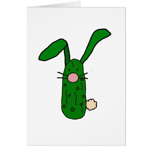 Funny Pickle Bunny Rabbit Art Cards (Front)