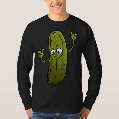 Funny Pickle Designs For Men Women Cucumber Dancin T_Shirt