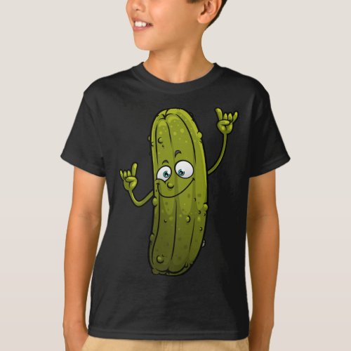 Funny Pickle Designs For Men Women Cucumber Dancin T_Shirt