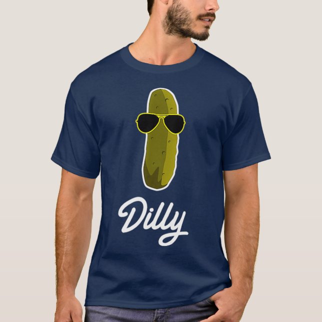 Funny Pickle Dilly Food Gift T-Shirt (Front)