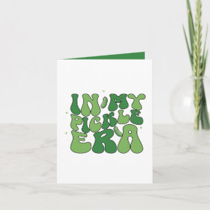 Funny pickle era word art customizable card