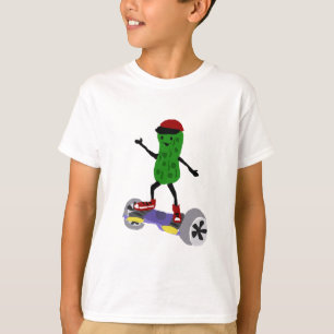 Funny Pickle is on Motorized Skateboard T-Shirt