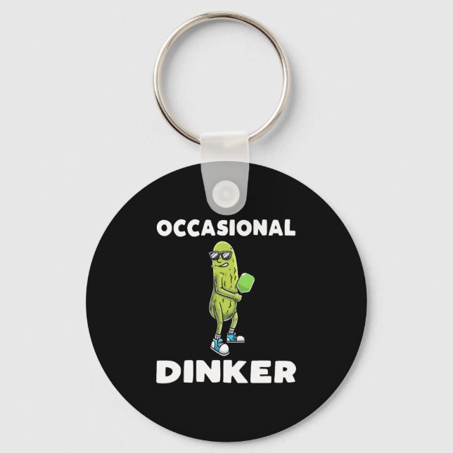 Funny Pickle Lovers Dill Pickleball Player         Keychain (Front)