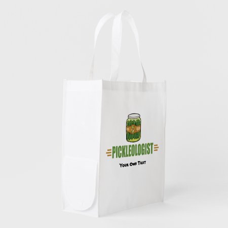 Funny Pickle Lovers Title Pickleologist Grocery Bag
