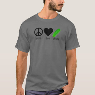Funny Pickle Meme Peace Love Pickles T-Shirt