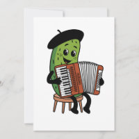 Funny Pickle Playing Accordion Design
