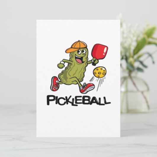 Funny Pickle Playing Pickleball  (Standing Front)