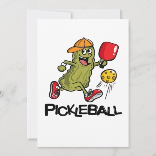 Funny Pickle Playing Pickleball  (Back)