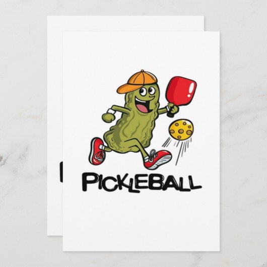 Funny Pickle Playing Pickleball  (Front/Back)