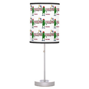 Funny Pickle Playing Pickleball Art Design Table Lamp