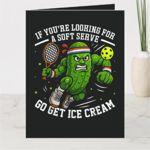 Funny Pickle Playing Pickleball Card