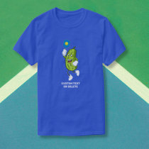Funny Pickle Playing Pickleball Custom Text T-Shirt