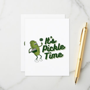 Funny Pickle Playing Pickleball Enclosure Card
