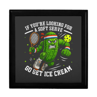 Funny Pickle Playing Pickleball Gift Box