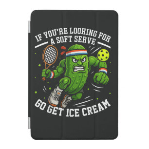 Funny Pickle Playing Pickleball iPad Mini Cover
