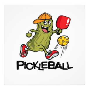 Funny Pickle Playing Pickleball  Photo Print