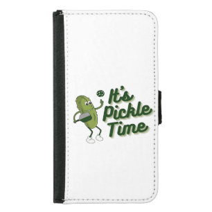 Funny Pickle Playing Pickleball Samsung Galaxy S5 Wallet Case