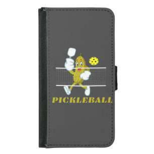 Funny Pickle Playing Pickleball Samsung Galaxy S5 Wallet Case