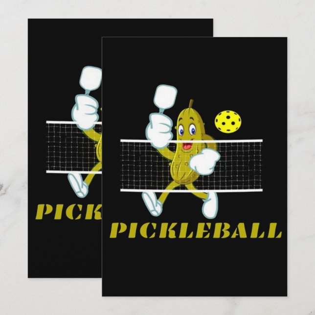 Funny Pickle Playing Pickleball  Save The Date (Front/Back)