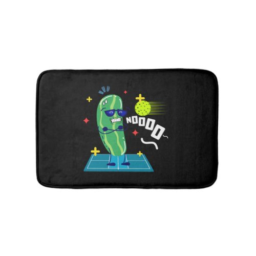 Funny Pickle Playing Pickleball _ Scared The Pickl Bath Mat